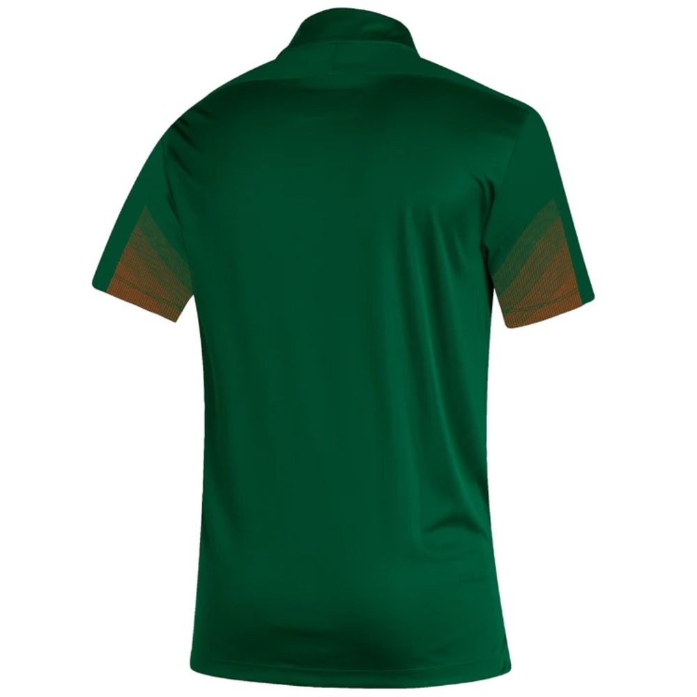 Miami Hurricanes adidas Primeblue Polo Men's Green NWT XXL - Picture 10 of 11